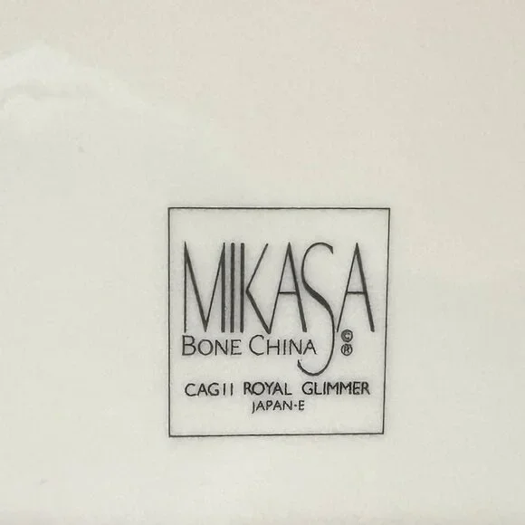 Set of 4 Mikasa Bone China CAG II Royal Glimmer Soup Pasta Bowls Made in Japan